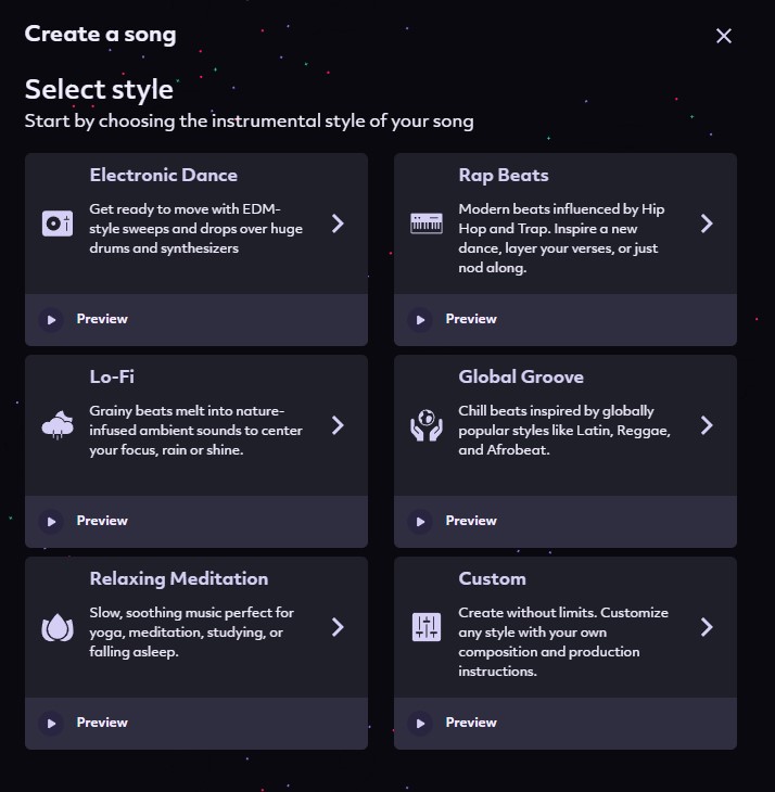 boom create an ai generated song